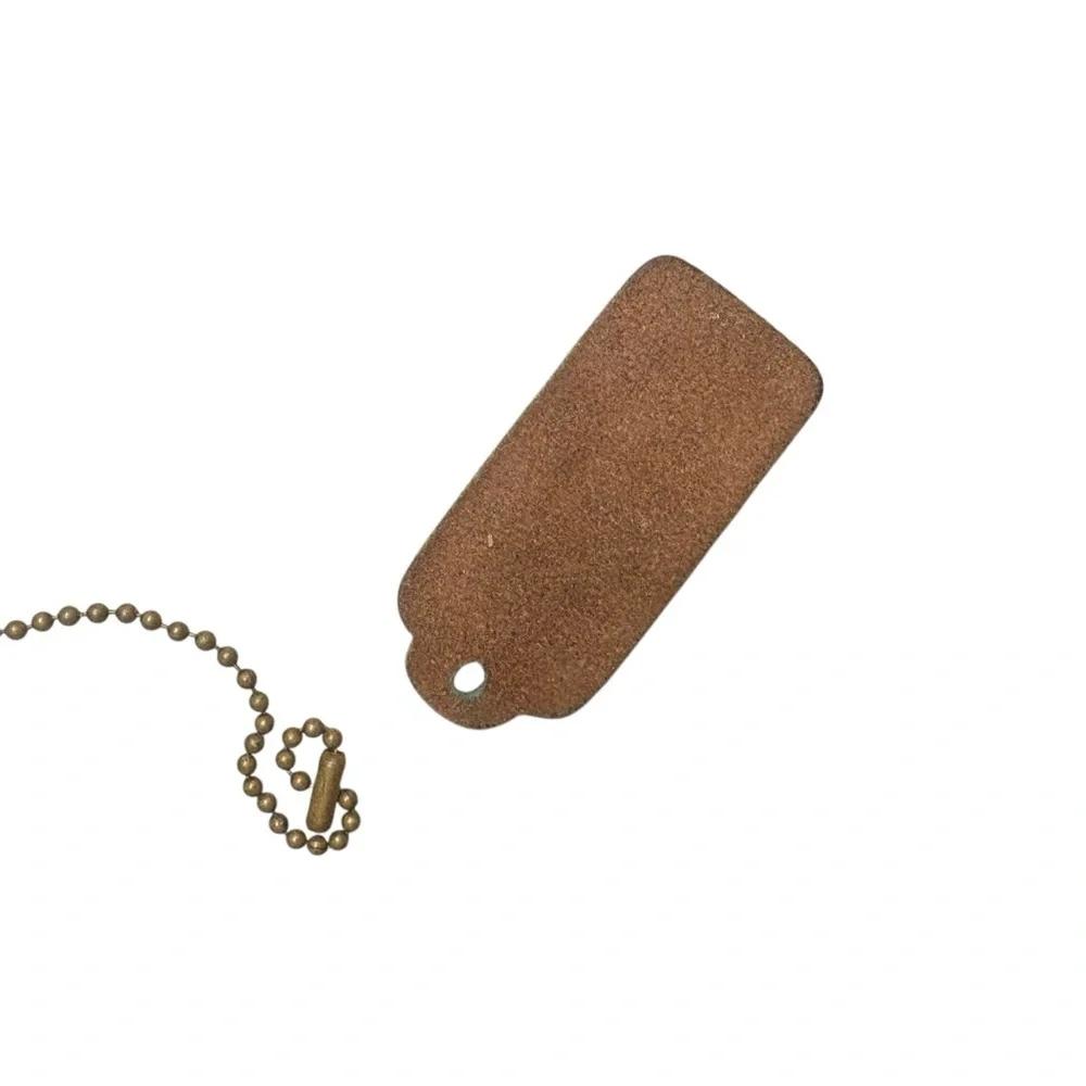 Coach vintage one sided tan leather hangtag hang tag replacement